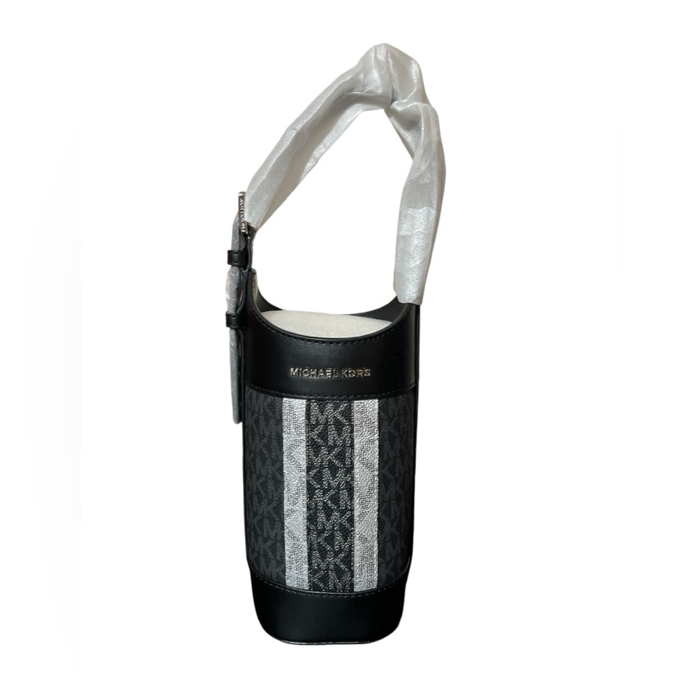 NWT, WINE BOTTLE HOLDER Michael Kors Black multicolored.